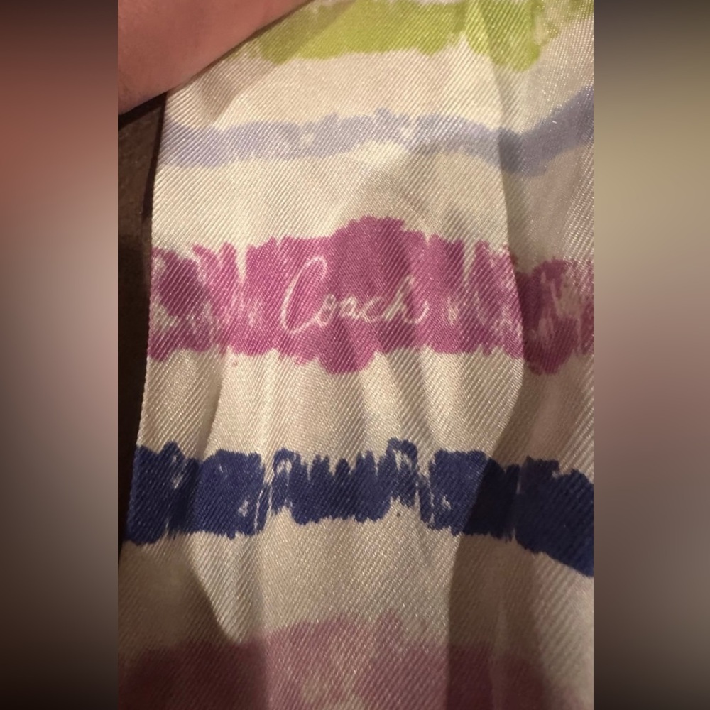 Vintage Hard to Find Silk Coach Skinny Scarf - Picture 5 of 7